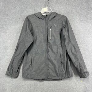 Paradox Rain Jacket Womens Medium Gray Heathered Hooded Waterproof Gorpcore Coat